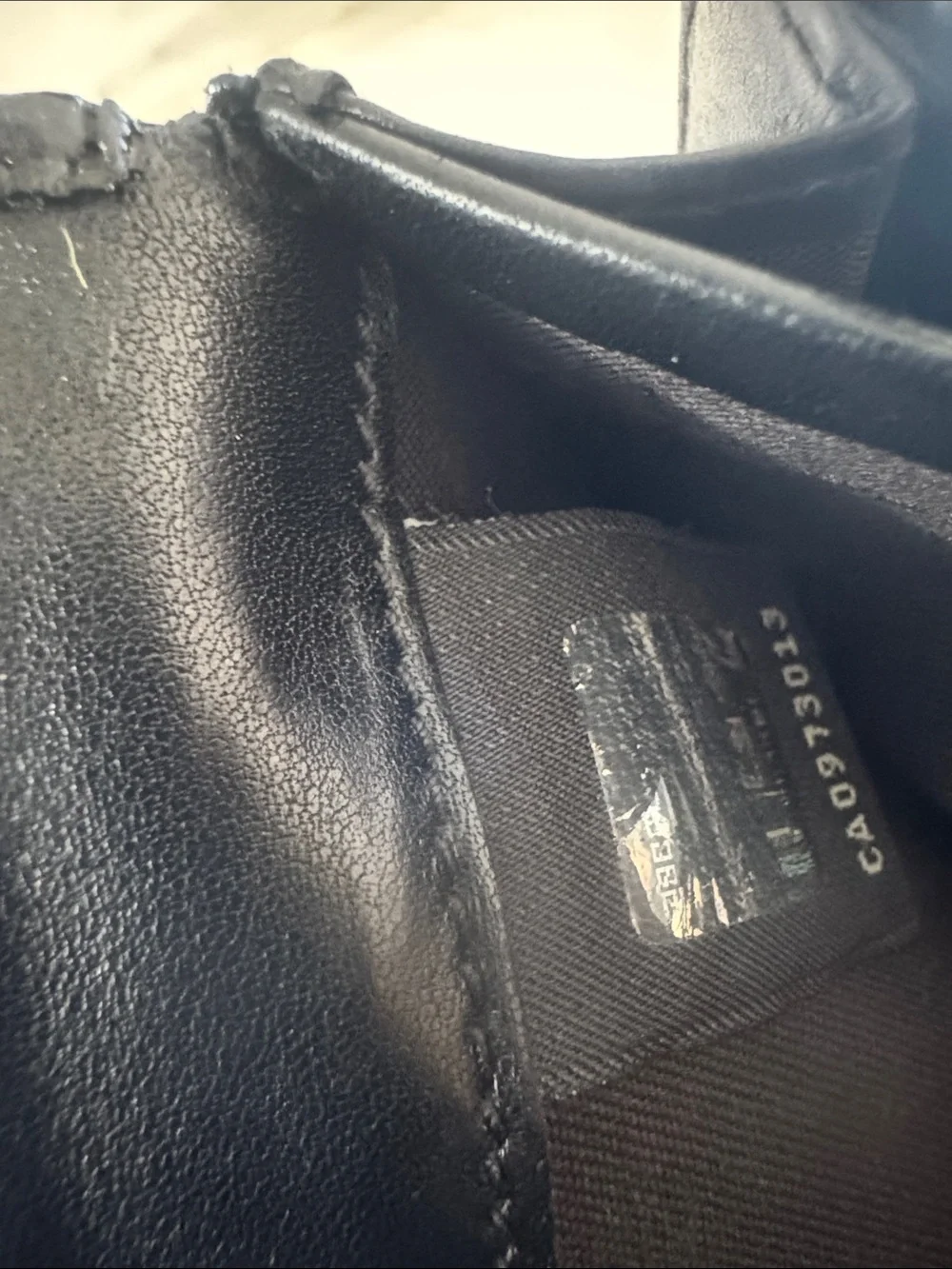 Fendi Black Leather Logo Continental wallet